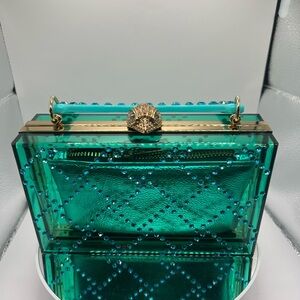 NWT Kurt Geiger London Embellished Box Clutch